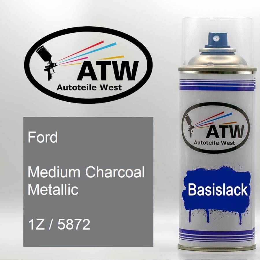 Ford, Medium Charcoal Metallic, 1Z / 5872: 400ml Sprühdose, von ATW Autoteile West.